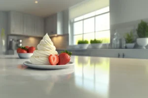 whipped_cream A dessert plate with a swirling of Maple Whipped Topping