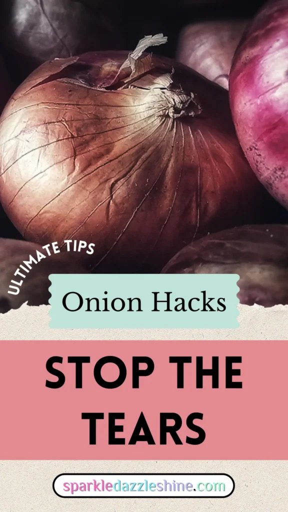 Our Culinary Tips for Don't Cry Over Onions showing a close up of an onion