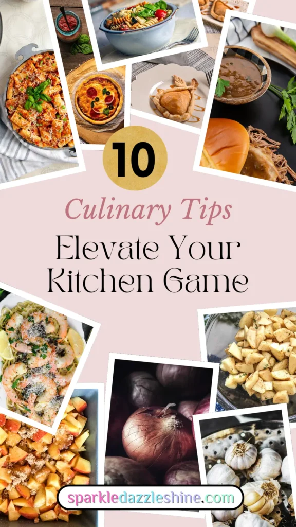 round up collage with 9 different images pertaining to culinary tips