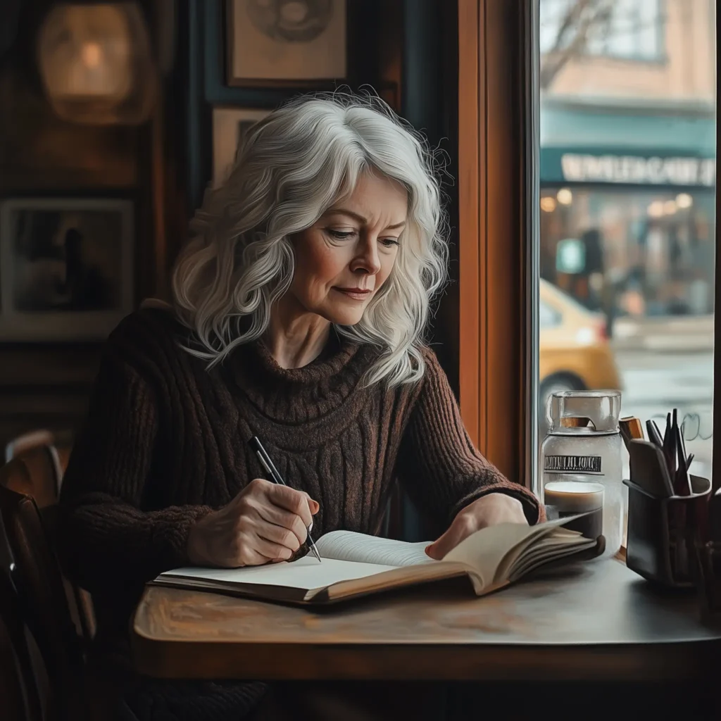 Is journaling right for everyone, a woman sitting at a table writing in a journal