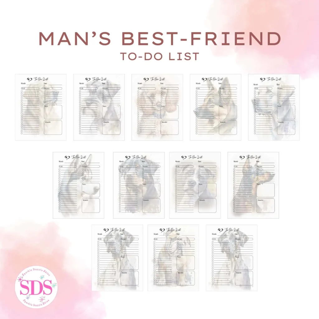 Man's Best Friend To-Do List with mockup images Man's Best Friend To-Do List with mockup images