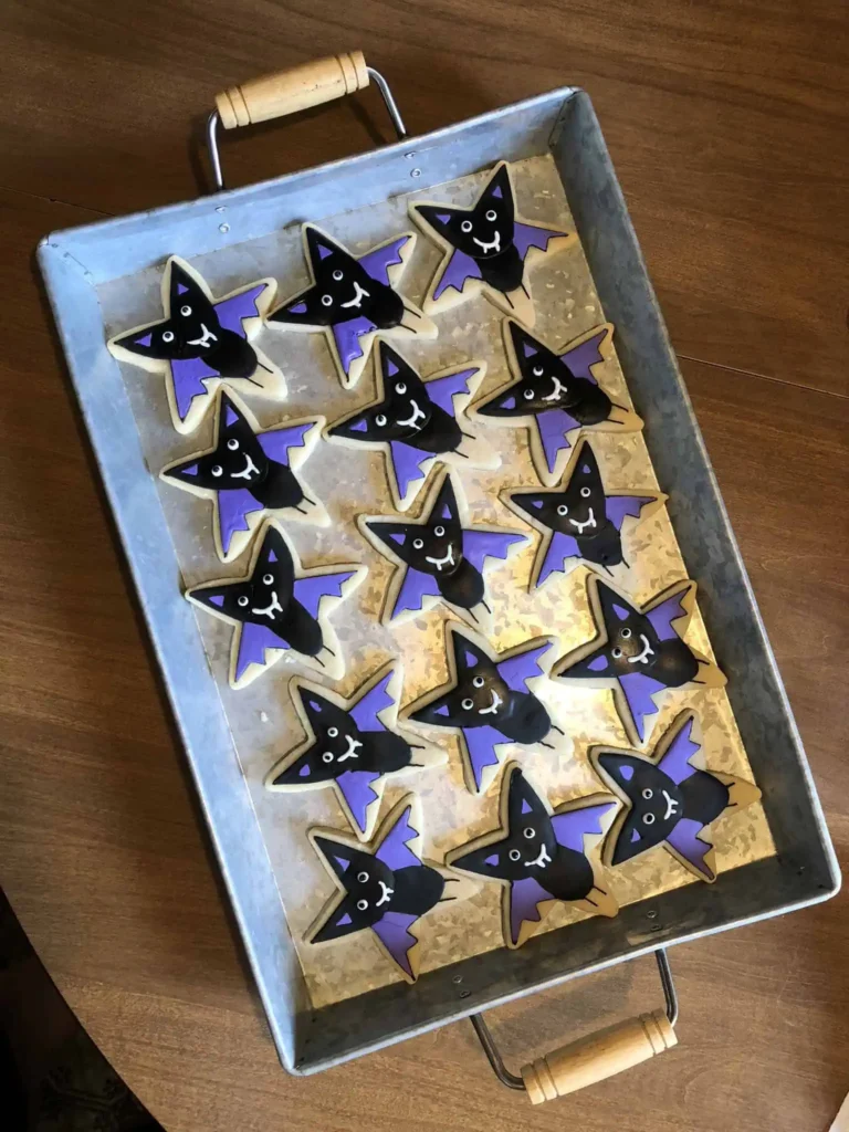 IMG_0558 Halloween inspired star shaped sugar cookies. These are decorated as vampire cookies.
