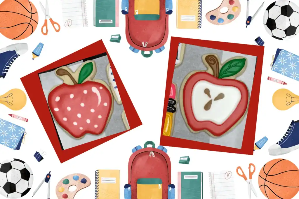 back-to-school apple sugar cookies feature image