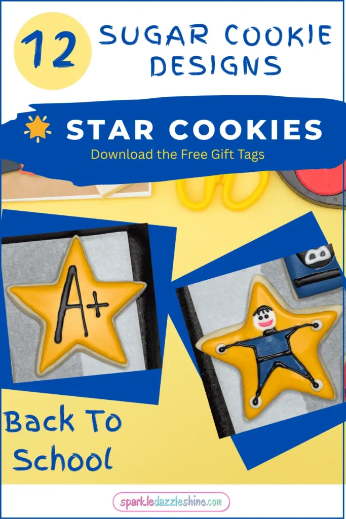 Pinterest Promo image for Star Sugar Cookies Back-to School collection