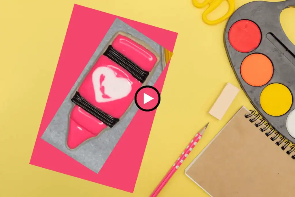 crayon pink video placeholder