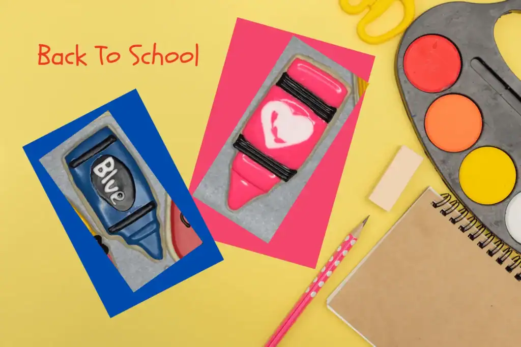 feature image for back to school pencil sugar cookies