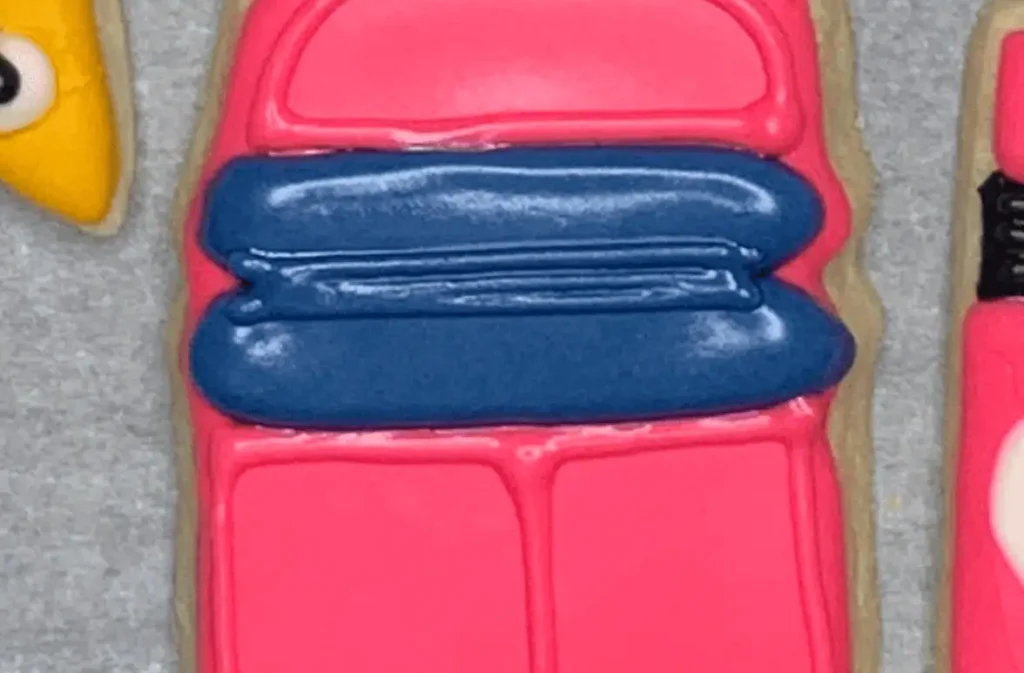 up-close image of a details on a sugar cookie
