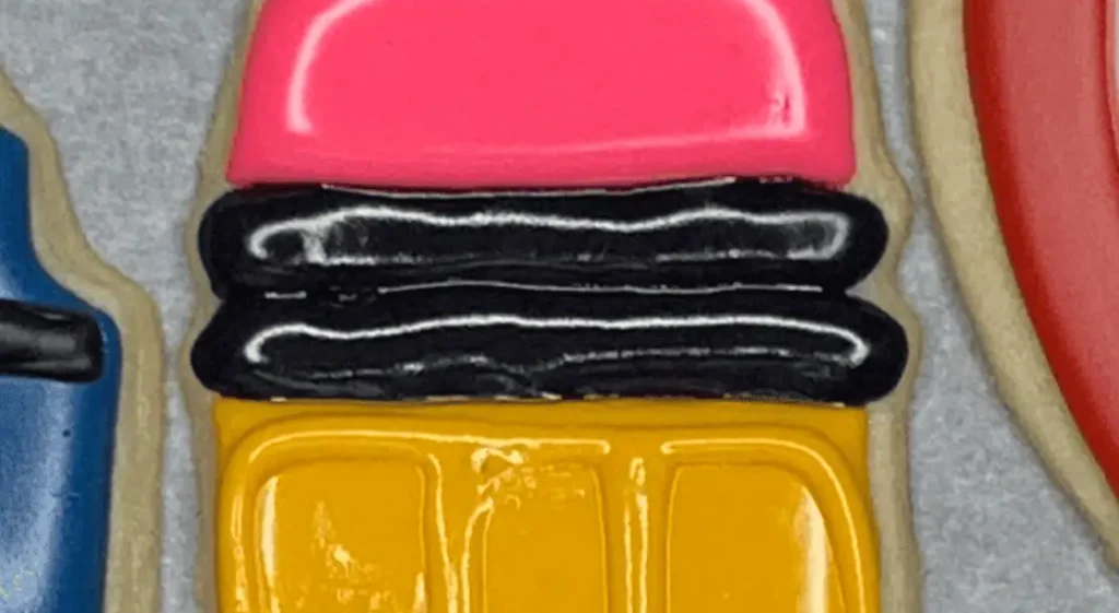 up-close image of a details on a sugar cookie
