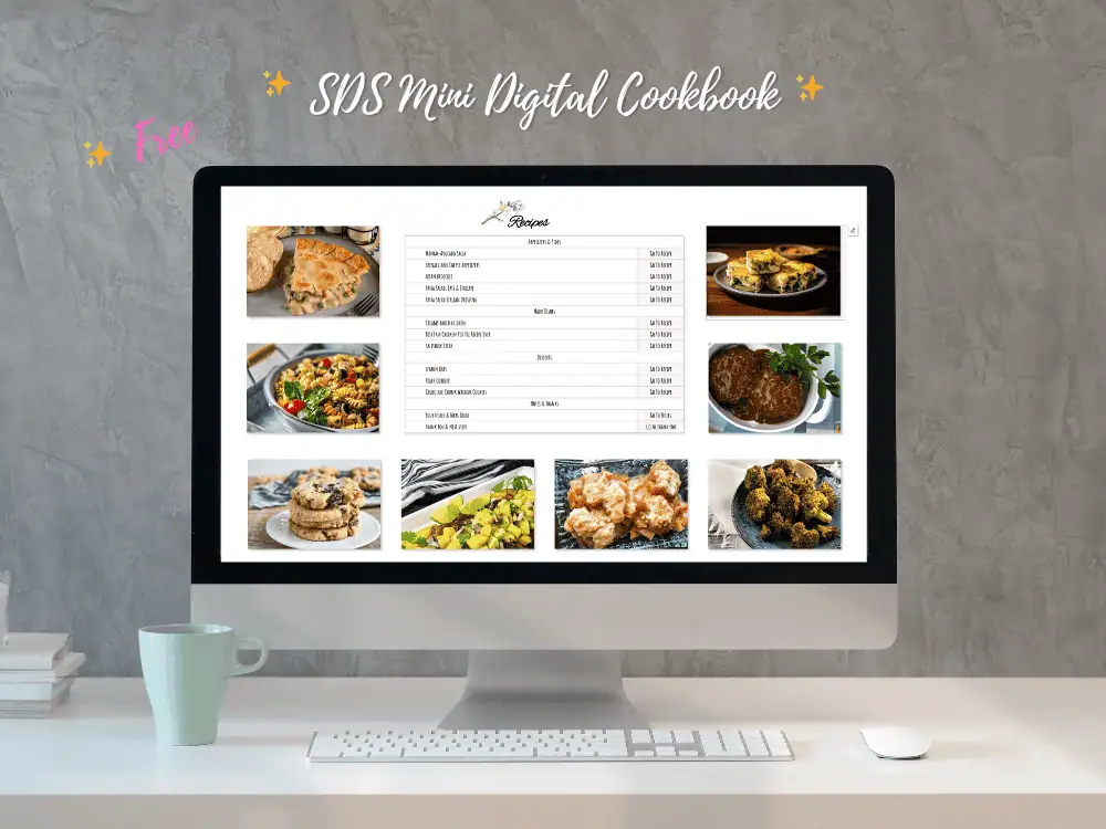 Mock up of Mini Digital Cookbook for Blog Post