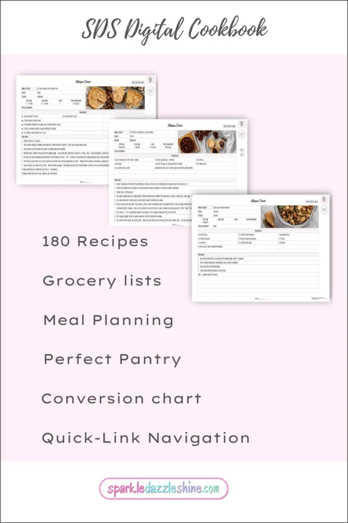 Pinterest Promo. Showing three different recipes.