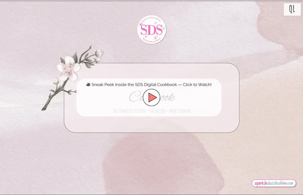 SDS_Cookbook_Video SDS Cookbook video image. The image shows SDS cookbook cover.