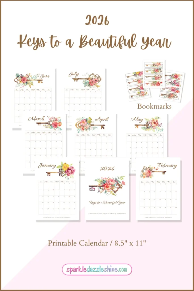 Pinterest Promo for Keys to a Beautiful Year Calendar