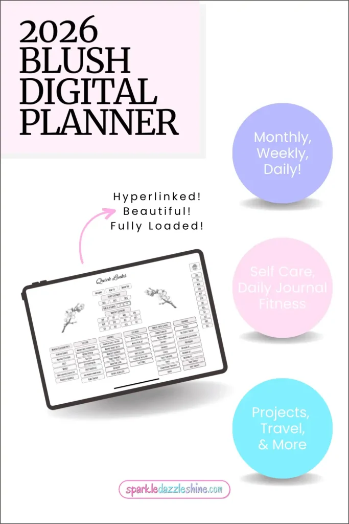Blush Digital Planner Pinterest Pin