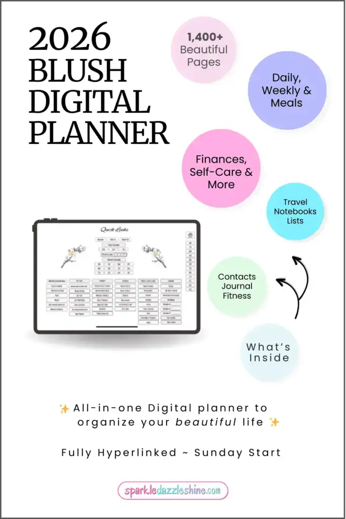 Blush Digital Planner Pinterest Pin